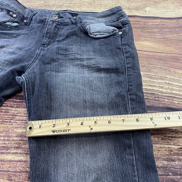 Lings Jeans Womens 11/12 Regular Fit Slim Denim Black Light Wash - Picture 9 of 10